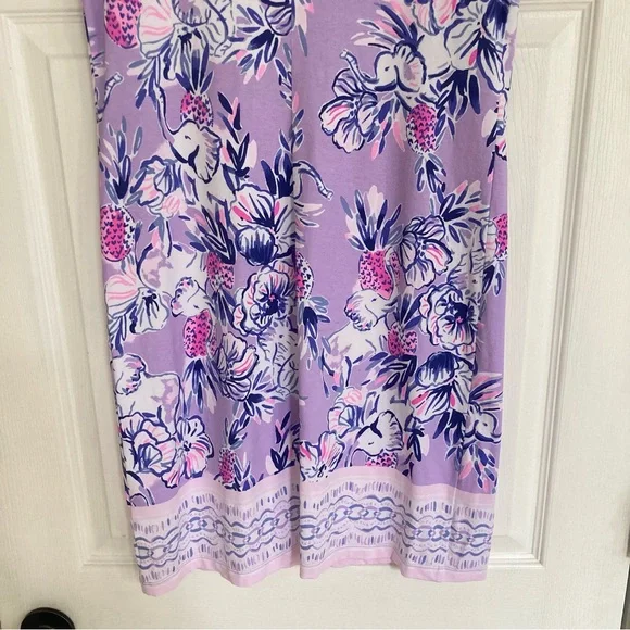Lilly Pulitzer UPF 50+ Sophiletta Dress in Light Lilac Trunks In The Air, Size S - Picture 9 of 13